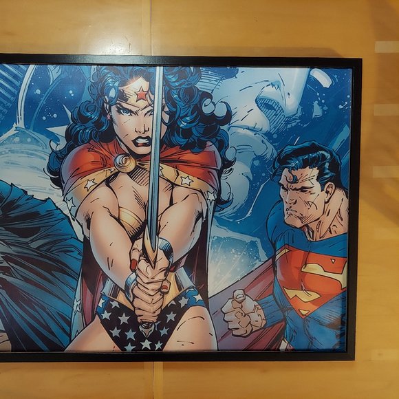 DC Trinity: Batman, Wonder Woman, Superman silk canvas Fabric Poster (36" x 24") - Picture 3 of 3